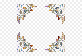 Vector Image Of Floral Decorations - Flourish Frame Floral Design Frame Png