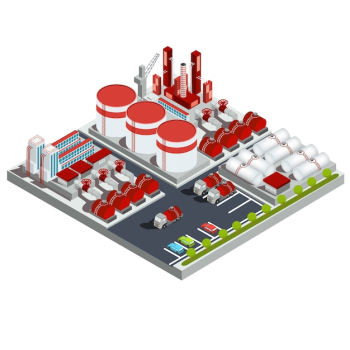 Vector isometric illustrations oil refinery Vector isometric illustrations oil refinery
