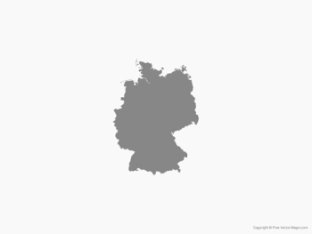 Vector Map of Germany - Single Color | Free Vector Maps