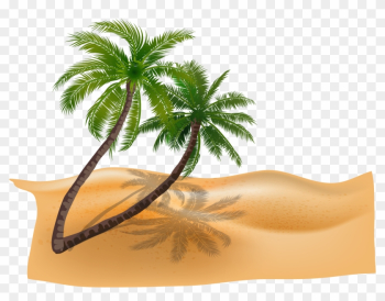 Vector Material Plant Coconut Trees Beach Beach - Palm Tree Breach Vector