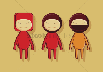 Vector of asian dolls Vector of asian dolls