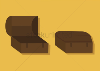Vector of empty treasure chest Vector of empty treasure chest