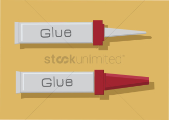 Vector of glue tubes Vector of glue tubes