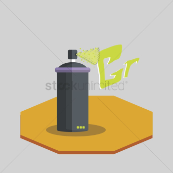 Vector of graffiti spray can Vector of graffiti spray can