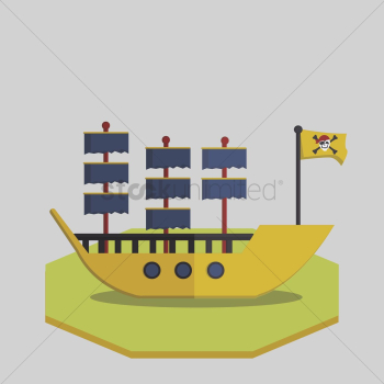 Vector of pirate ship Vector of pirate ship