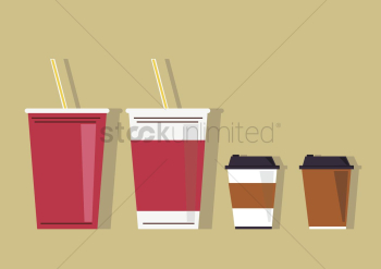 Vector of various beverages Vector of various beverages