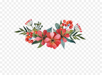 Vector painted red flowers Vector painted red flowers