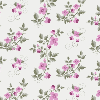 Vector retro floral pattern with flowers Vector retro floral pattern with flowers