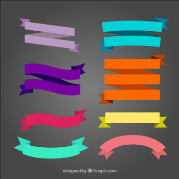 vector ribbons part vector ribbons part