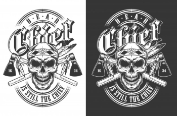 Vector skull emblem Free Vector Vector skull emblem Free Vector