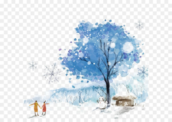 Vector snow day illustration Vector snow day illustration