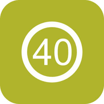 Vector Speed limit 40 Icon