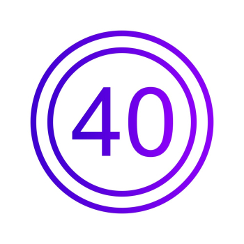 Vector Speed limit 40 Icon