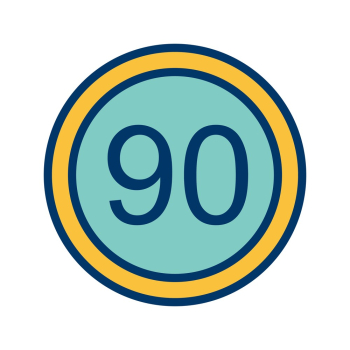 Vector Speed limit 90 Icon