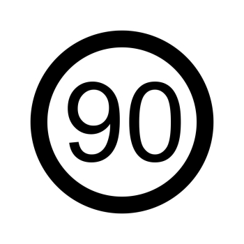 Vector Speed limit 90 Icon