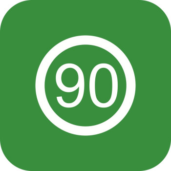 Vector Speed limit 90 Icon