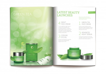 Vector template for glossy cosmetic magazine. Vector template for glossy cosmetic magazine.