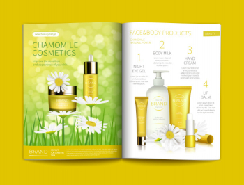 Vector template for glossy cosmetic magazine. Vector template for glossy cosmetic magazine.