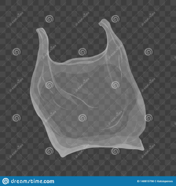 Vector Transparent Plastic Bag Illustration Isolated On ...