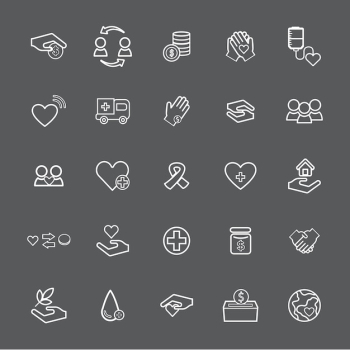 Vector UI Illustration Health Donation Charity Concept