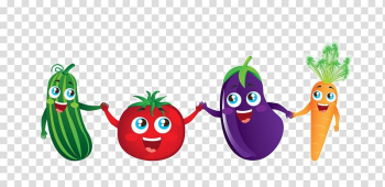 Vegetable Cartoon Illustration, Cartoon vegetable material transparent background PNG clipart