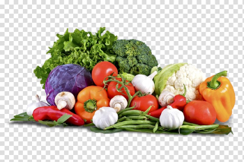 Vegetable lot , Juice Organic food Indian cuisine Vegetable, Yellow peppers garlic broccoli cauliflower transparent background PNG clipart