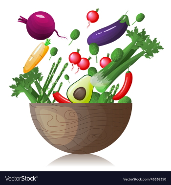 vegetables in a wooden bowl icon vegetables in a wooden bowl icon