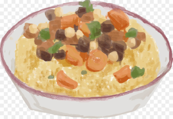 Vegetarian cuisine Food - Watercolor rice casserole Vegetarian cuisine Food - Watercolor rice casserole