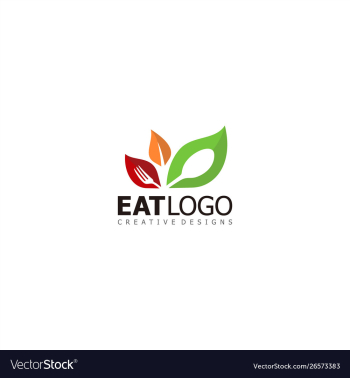 Vegetarian food eat vegetables brand logo icon vector image Vegetarian food eat vegetables brand logo icon vector image