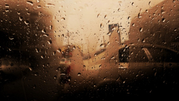 Vehicle Glass Window With Water Droplets Vehicle Glass Window With Water Droplets