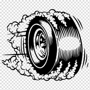 Vehicle tire emitting smoke illustration, Burnout Tire Car , burn transparent background PNG clipart