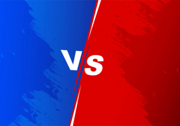 Versus competition screen background blue and red Free Vector