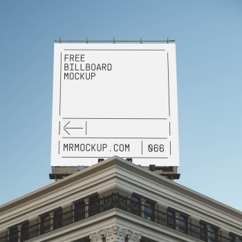 Vertical Banner on Building Mockup Vertical Banner on Building Mockup
