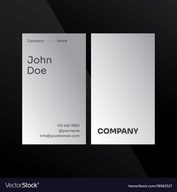 vertical layout simple and elegant business card