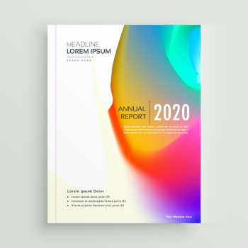 vibrant abstract book cover page vector design
