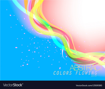 Vibrant colors flowing vector image Vibrant colors flowing vector image