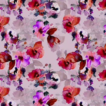 Vibrant Floral Pattern in Watercolor Vibrant Floral Pattern in Watercolor