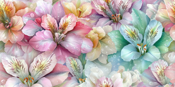 Vibrant Floral Wall Mural