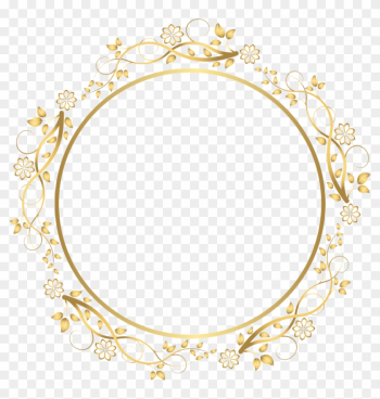 Victorian Border Frame Png - Gold Flower Frame Png