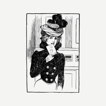Victorian letter lady clipart, vintage | Free PSD Illustration - rawpixel Victorian letter lady clipart, vintage | Free PSD Illustration - rawpixel