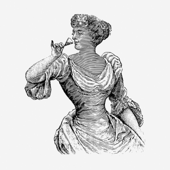 Victorian woman drinking drawing, vintage | Free Photo - rawpixel Victorian woman drinking drawing, vintage | Free Photo - rawpixel