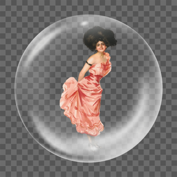 Victorian woman png sticker, bubble | Free PNG - rawpixel