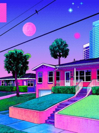 video garden | phone bg | Vaporwave art, Psychedelic art, Pixel art