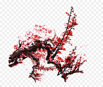 Vietnam Lunar New Year Ochna integerrima Antithetical couplet - Peach pink pattern 
