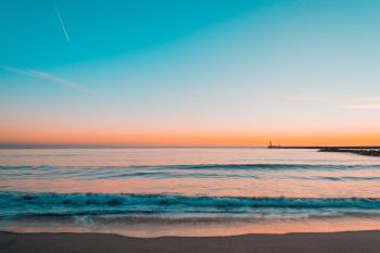 View of Beach during Golden Hour View of Beach during Golden Hour