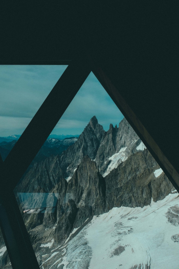 View of Mountain Alps from a Window View of Mountain Alps from a Window