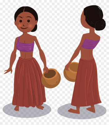 Village Girl Clipart - Indian Village Girl Cartoon Village Girl Clipart - Indian Village Girl Cartoon