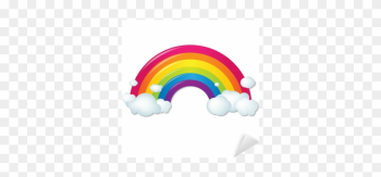 Vinilo Pixerstick Arco Iris De Colores Con Las Nubes - Rainbow With Clouds Cartoon Vinilo Pixerstick Arco Iris De Colores Con Las Nubes - Rainbow With Clouds Cartoon