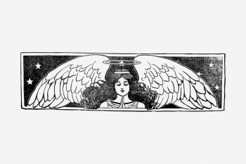 Vintage angel, woman illustration illustration. | Free Photo Illustration - rawpixel