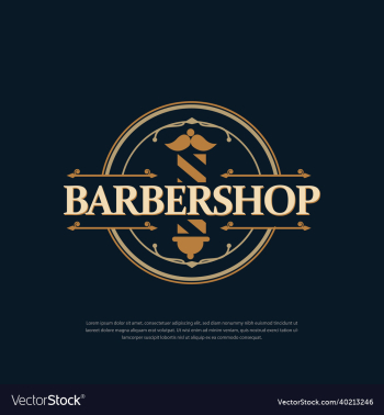 vintage barbershop logo design